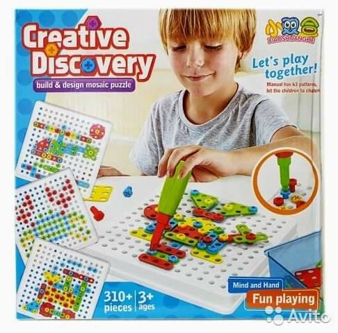 Creative Discovery Puzzle Set Of 310 Pieces - علبة دبابيس + مفك