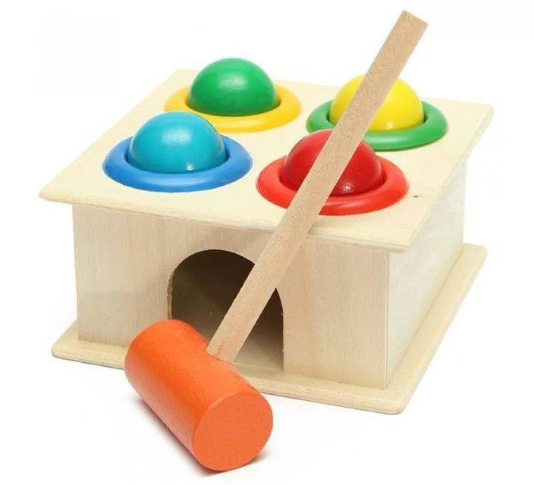 Wooden Hammer and balls - small size