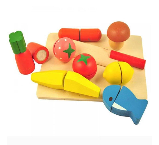 Wooden Fruits and vegetables cutting game