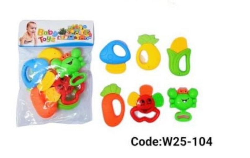 Baby Rattles Bag Set For Babies, Multicolor, With Different Shapes