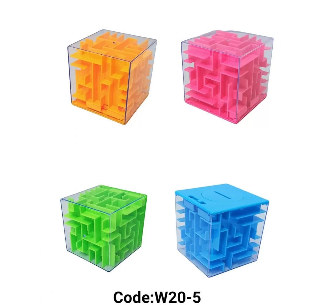 Plastic 3D Cube Maze Puzzle -