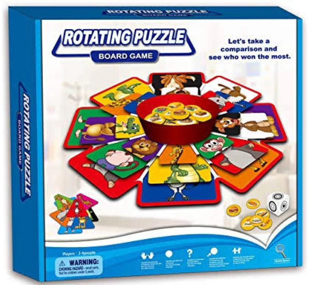 Rotating puzzle family board game