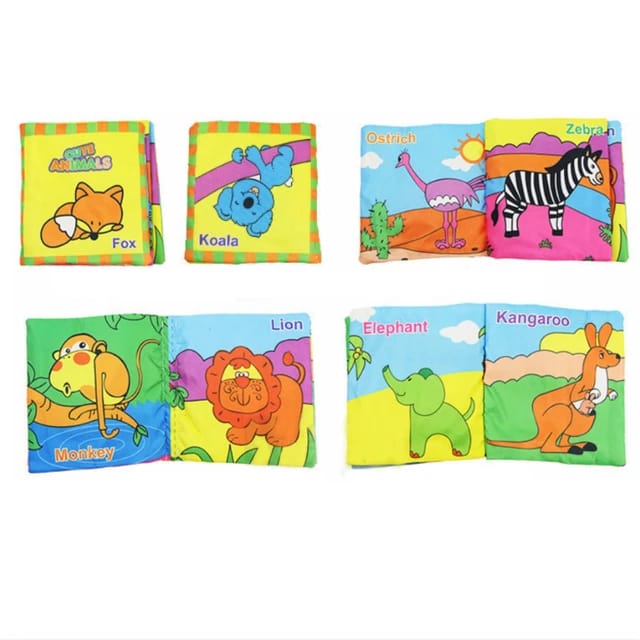 Fabric book for babies - Cute Animals