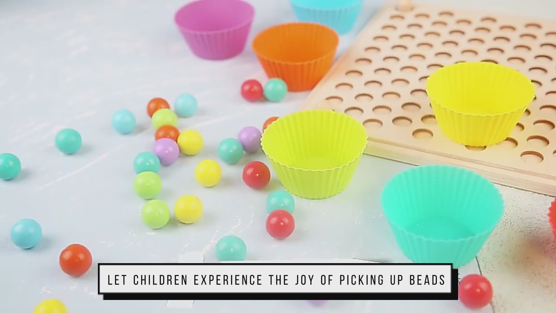 Wooden Beads Toy for Kids -  تصنيف الخرز بالملقاط