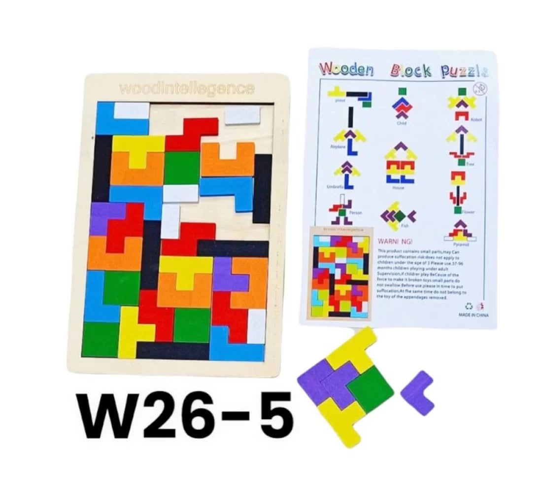 Wooden Tetris Puzzle